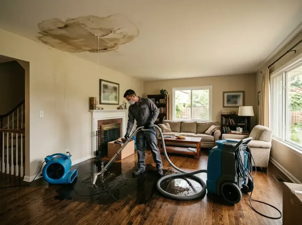 attic-pipe-burst-ceiling-drip-008 — frequently asked questions, Water Damage Restoration & Carpet Care in Westport Village,…